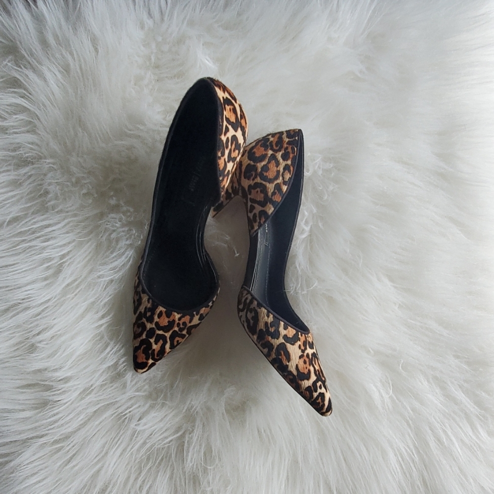 Leopard print kitten heels